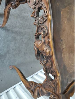 Antique walnut end tables hand carved - Image 8