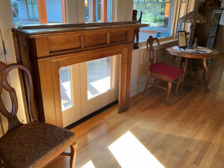 Antique Oak Mantel - Image 2