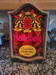 Lighted Heidelberg beer sign