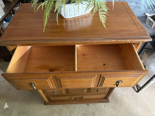 Vintage Pecan Bassett Dresser - Image 5