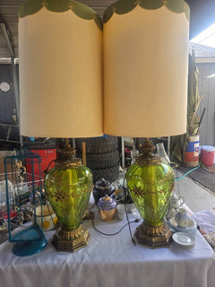 Carl Falkenstein Hollywood Regency Mid-Century Glass Lamp