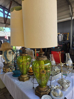 Carl Falkenstein Hollywood Regency Mid-Century Glass Lamp - Image 2