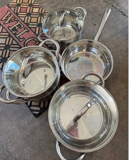 Parini pots and pans set stainless steel