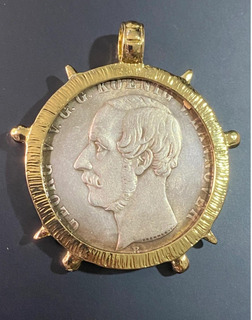 1855 2 Thaler Gulden Coin Pendant