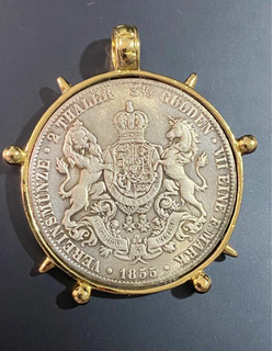 1855 2 Thaler Gulden Coin Pendant - Image 2