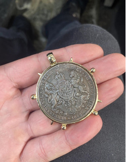 1855 2 Thaler Gulden Coin Pendant - Image 3