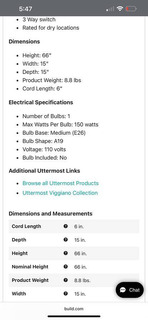 Uttermost Floor Lamp - discontinued model - Image 2