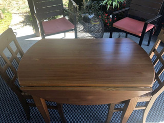 Small drop leaf table and 2 chairs - Image 2