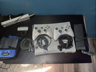 Xbox 360 with 2 controllers and games