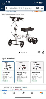Nova knee scooter walker with basket - Image 5