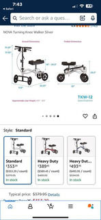 Nova knee scooter walker with basket - Image 6