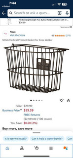 Nova knee scooter walker with basket - Image 7