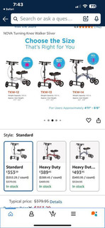 Nova knee scooter walker with basket - Image 8