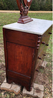 Antique Marble top Mahogany Dresser with Mirror - Image 3