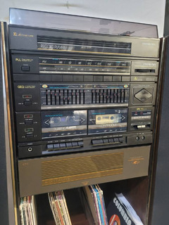 Vintage Stereo system with Records and Tapes - Image 2