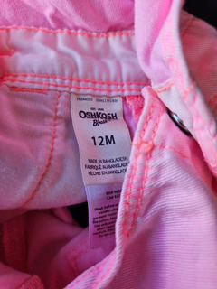 Girls 12 months Oshkosh Pink Overalls - Image 2