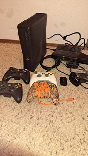 Xbox 360 with Kinect and controllers