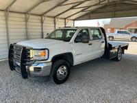 2016 GMC K3500 CREW CAB GAS 4WD FLATBED NOBLE
