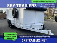 2026 Sky Trailers Dump Trailer 8.5x14x4 (2-7K) HEAVY DUTY W . HANNA COLTON CA. 92324