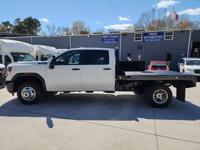 2022 GMC Sierra 3500 HD PRO DRW 4x4 Farm Hauler Flatbed Work Truck - Image 3