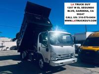 2018 ISUZU NRR 14 FT DUMP TRUCK 5.2L DIESEL 50K MILES 19500 GVWR GARDENA/ LOS ANGELES DELIVERY - Image 2