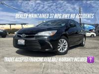 Clean 2016 Toyota Camry 91K Miles 37MPG Clean Title Well Maintained Star Yelp Rating - Financing Available