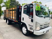 2008 ISUZU NPR W5500HD DIESEL 208K.MI.16FT.STAKE FLAT BED+LIFT TRUCK** PORTLAND OREGON - Image 2