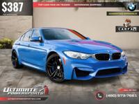 /mo - 2015 BMW M3 M 3 M-3 F80 ~ Yas Marina Blue WE FINANCE ALL CRE CALL (480) 573-7661 ULTIMATE POWERSPORTS - Image 2