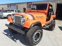 1984 Jeep CJ7 6 CYL MANUAL Gorgeous Orange with Black EZ Custom4x4