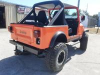 1984 Jeep CJ7 6 CYL MANUAL Gorgeous Orange with Black EZ Custom4x4 - Image 7