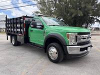 2019 FORD F 450 SD 4X4 DIESEL F450 FLATBED STAKEBED LIFTGATE 12 FT FLAT BED STAK + Cita auto Sales - Image 3