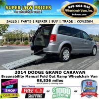 2014 Dodge Grand Caravan Braun Ability Manual Fold Out Ramp Rear Load vans.com