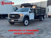 2017 Ford F-450 XL LOW MILES! 16' STAKEBED! 2000LB LIFTGATE!