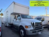 2015 FORD F650 CREW CAB 28' 5 TON GRIP MOVING BOX TRUCK 108K LIFTGATE GARDENA