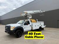 2016 FORD F-550 CABLE PLACER 40 FEET BUCKET TRUCK ALTEC - PTO DRIVEN SW HOUSTON - 281-845-4227