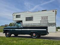 1966 Chevrolet C20 Custom Camper Dark Aqua Z81 Mint El Dorado Slide-In St Joseph MO - Image 3