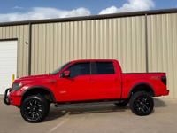 2013 Ford F-150 FX4 Lifted Red Super Cab Leather Excellent Condition! CAR KING OKC - Image 8