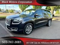 2016 GMC Acadia AWD All Wheel Drive Denali Dual Roof 3RD Row Seat Back Mack Motors Corporation