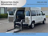 2013 Ford Econoline E150 Wheelchair Van -1 OWNER / 44 RECORDS / 40K MI Wheeelchair van in beaverton