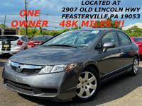 2010 HONDA CIVIC ONE OWNER 48K MILES RUNS GREAT WE FINANCE FEASTERVILLE