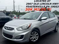 2013 HYUNDAI ACCENT 30K MILES GREAT ON GAS RUNS GREAT WE FINANCE FEASTERVILLE - Image 2