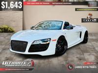 /mo - 2011 Audi R8 R 8 R-8 V10 ~ 6-Speed Manual Gated ~ Spyder!! CALL (480) 573-7661 ULTIMATE POWERSPORTS