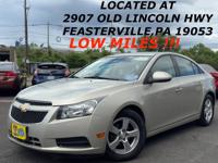 2013 CHEVROLET CRUZE LOW MILES GREAT ON GAS RUNS GREAT WE FINANCE FEASTERVILLE
