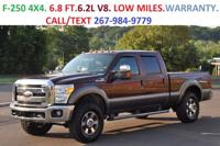 2011 Ford F250 LARIAT 4X4 CREW CAB 121K SUPER DUTY 6.5 FT 6.2L CLEAN bucks/philadelphia