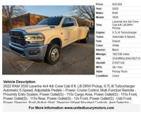 2022 RAM 3500 Laramie 4x4 4dr Crew Cab 8 ft. LB DRW Pickup Stone Mountain - Image 3