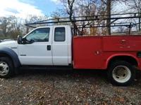 2007 FORD F450 SUPER CAB 4X4 TURBO DIESEL SERVICE UTILITY BED Philadelphia - Image 2