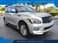 2017 INFINITI QX80 THIRD ROW 80K MILES SUV ( DOWN WE FINANCE ALL) Free shipping from our Florida dealership