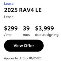 2025 RAV4 Lease Special monthly Houston area - Image 3