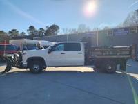 2022 Chevrolet Silverado 3500 4x4 Dump Truck FISHER Snow Plow V Blade Peachland - Image 3