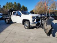 2022 Chevrolet Silverado 3500 4x4 Dump Truck FISHER Snow Plow V Blade Peachland - Image 8